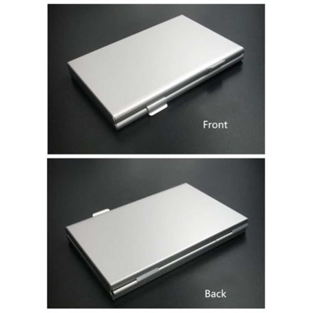 Organiseur de cartes, sac en aluminium à Double couche, boîte de rangement Portable de Protection contre les chocs à la étuis de carte mémoire