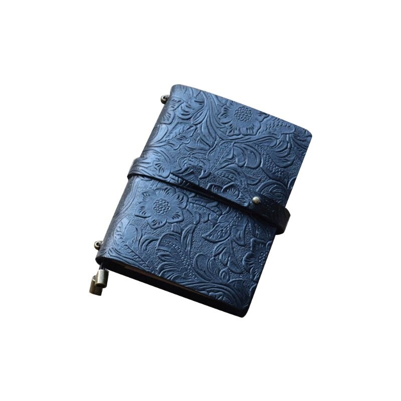 Vintage Leather Travel Journal Notebook Dagboek Reliëf Gesneden Notepad Schetsboek: Section B