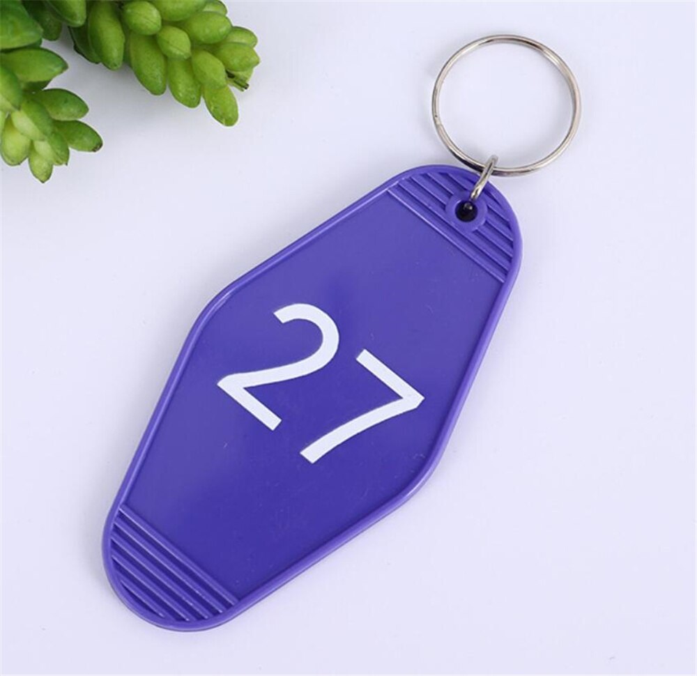 30pcs/lot Blank Acrylic Motel Keychain Key tag luggage hanging hotel number ABS hanging card