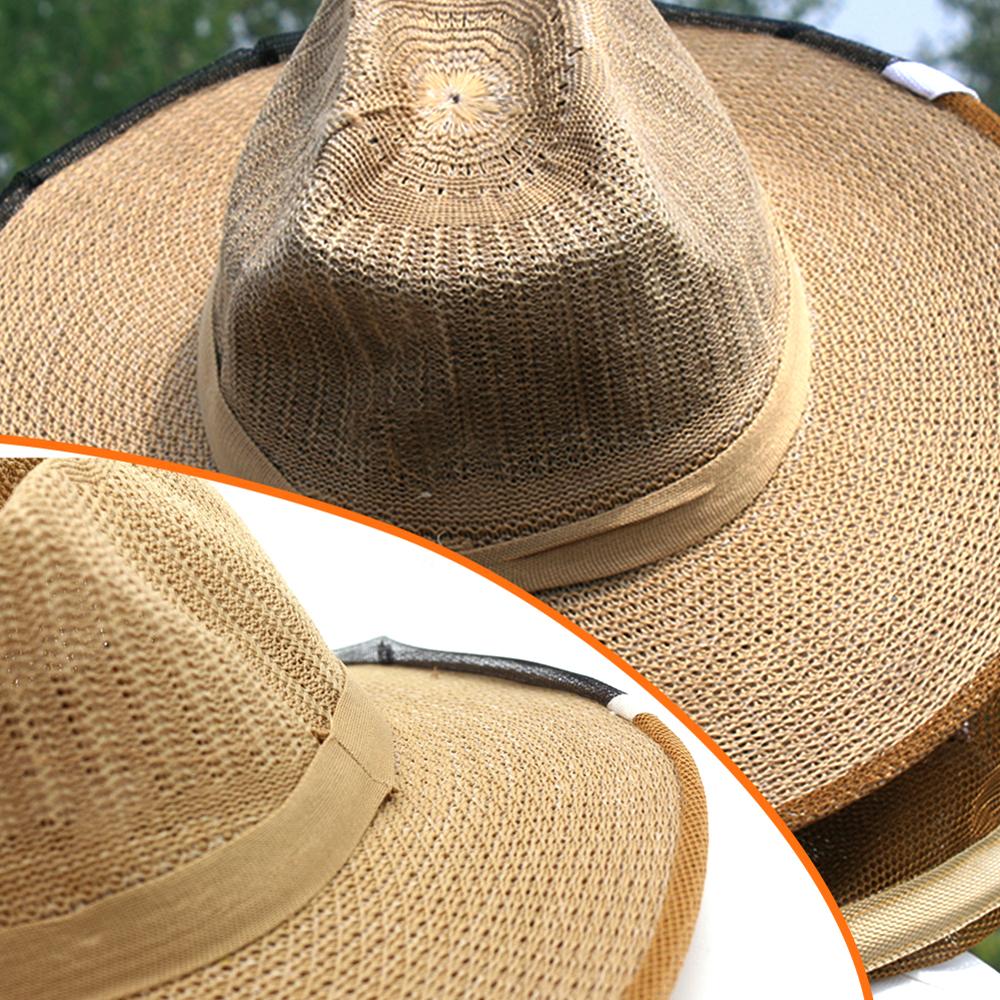 Anti-bijenhoed, beschermend net, beschermende benodigdheden voor de imker, duurzame bescherming, imker cowboy, kampeermasker voor de imker.