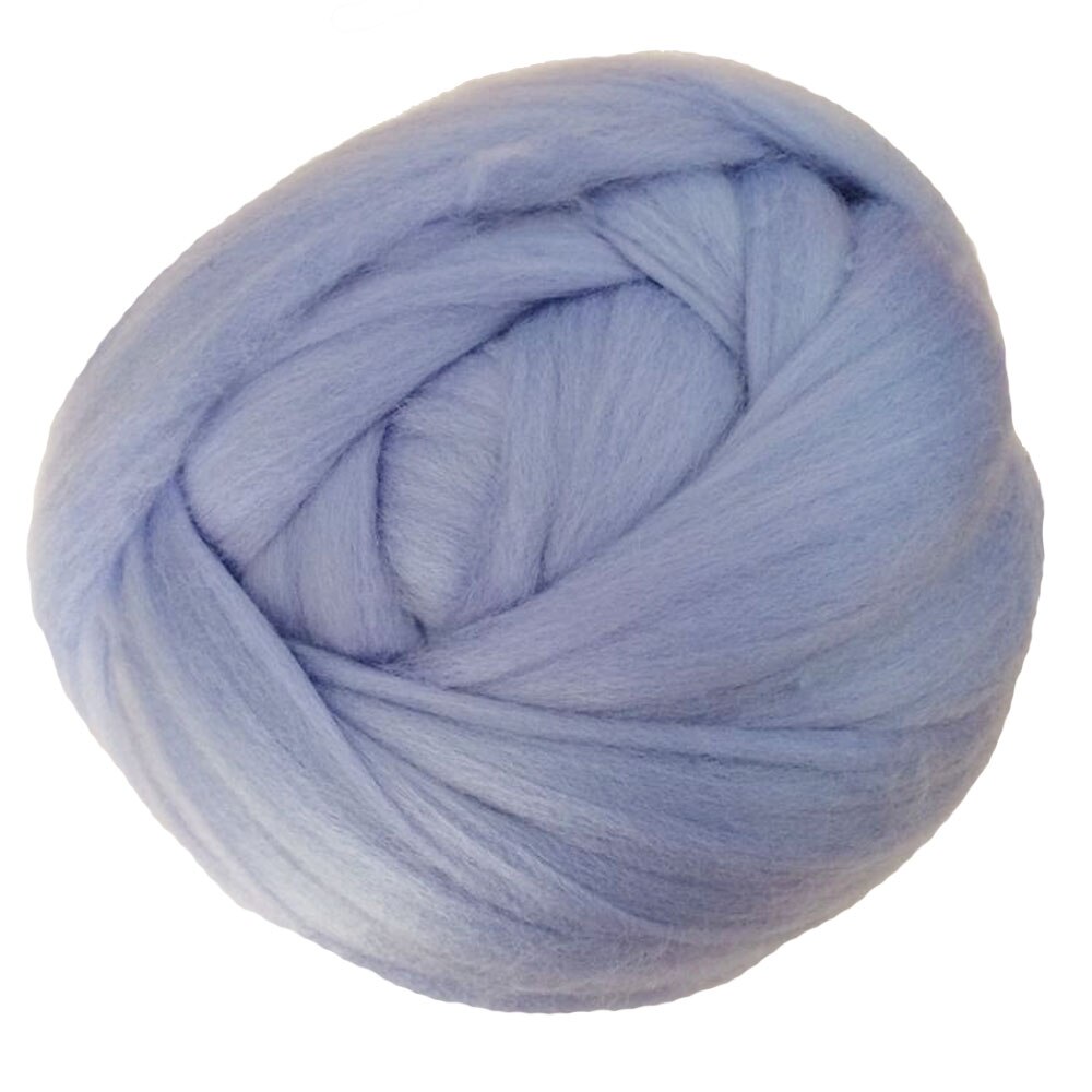 Chunky strik tæppe garn super blød bulk roving merino uld garn alternativ tæppe tørklæde sweater hånd strikke garn 250g: Blå