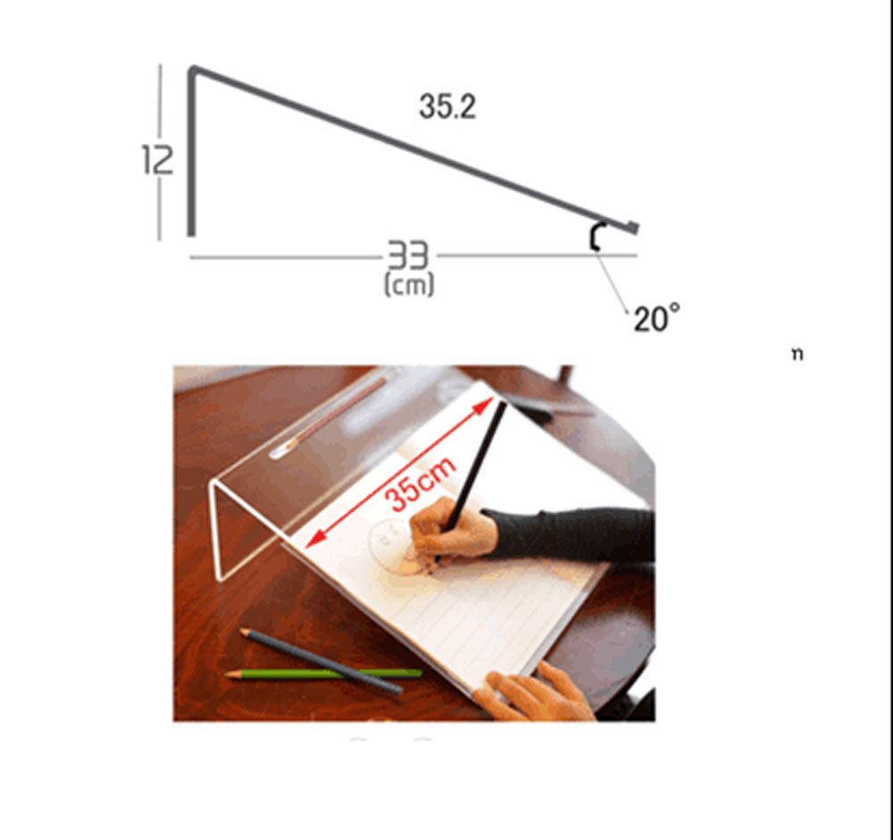 Acrylic Homeschooling Sloped Learning Board for Kids Optimal Reading and Writing - Portable Desktop Board