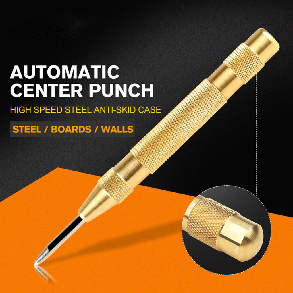 Automatic Center Pin Punch Spring Loaded Marking Starting Holes Tool HSS Center Punch Stator Punching Marker Woodwork Drill Bit