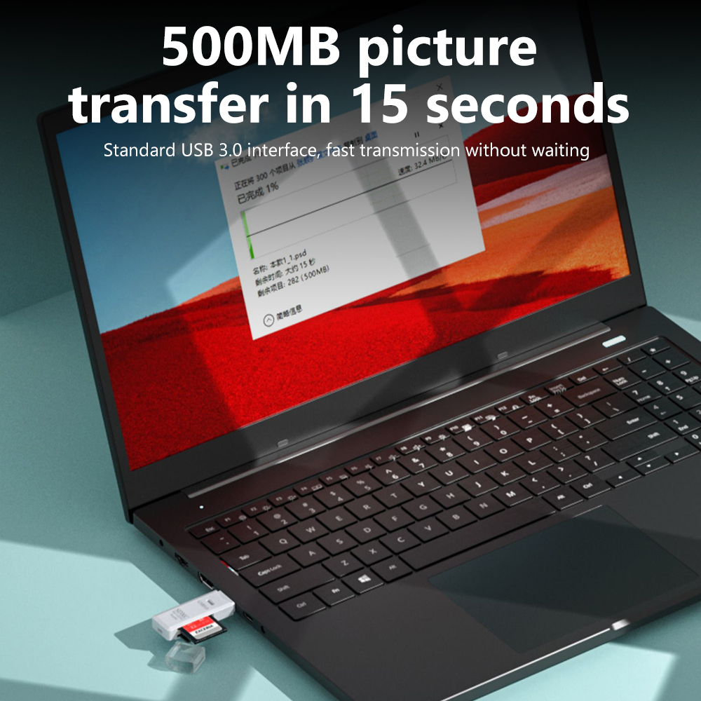 USB 3.0 Kartenleser 2-in-1 USB zu SD Mikro SD TF Speicherkartenadapter für PC Laptop Zubehör Blitz-Laufwerk Hochgeschwindigkeitskartenleser