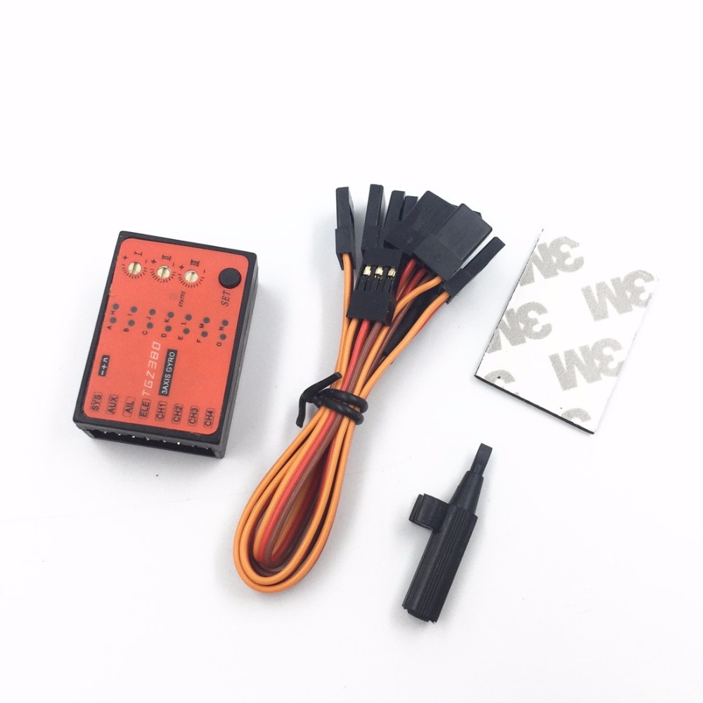 Mb tgz 380 3 akse gyro flybarless system for align trex t-rex etc . 450 550 600 700 rc helicopter fbl dfc