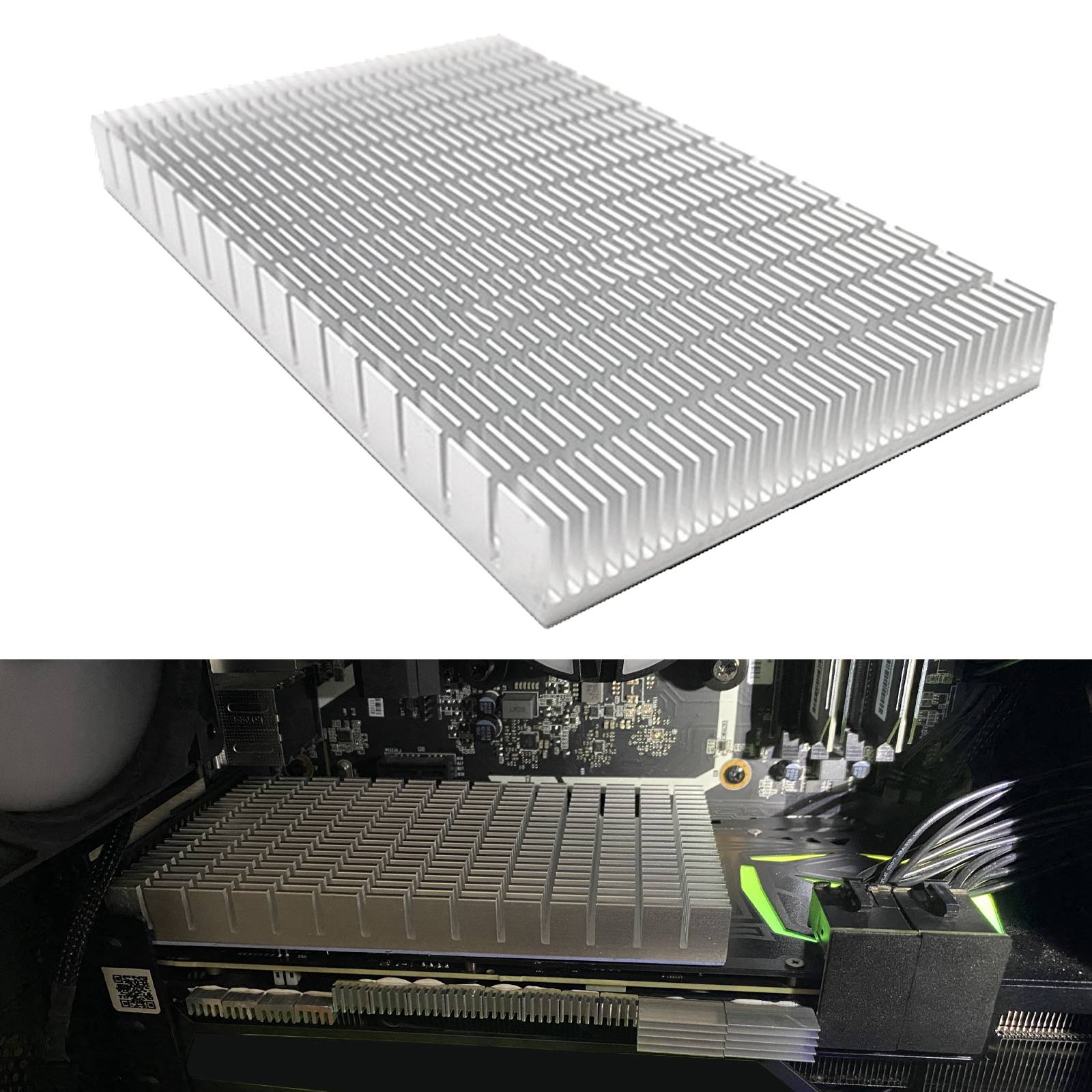 Aluminium Elektrische Radiator 150*90*15Mm, Gpu Vram Backplate Voor Rtx 3080 3090 Grafische Kaart, vga Achterzijde Koelblok