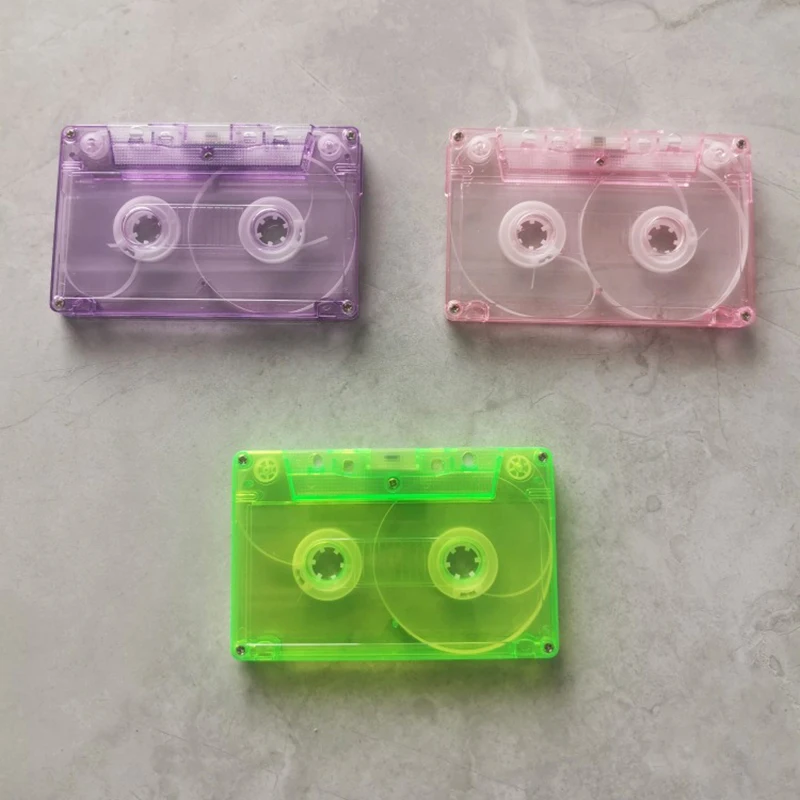 Popular Cassette Tape Transparent Storage Box Audio Magnetic Recording Blank Tape Case Dustproof Box 1Pc