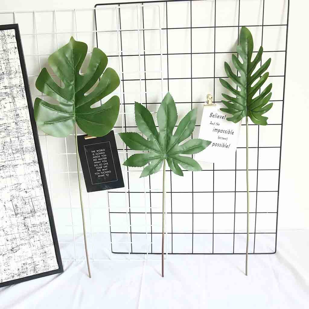 Kunstplanten Groene Palm Fern Turtle Leaf Plant Boom Nep Bloem Tak Groene Bruiloft Woondecoratie
