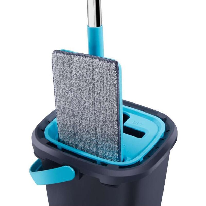 Houseld Flat Squeeze Mop and Bucket Hand Free Wringing Floor Cleaning Mop