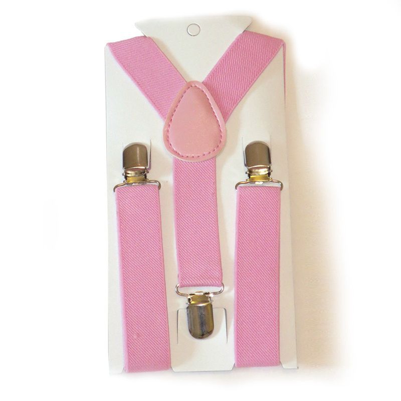 Cute Baby Boys Girl Clip on Suspender Y Back Child Elastic Suspenders Braces: Pink