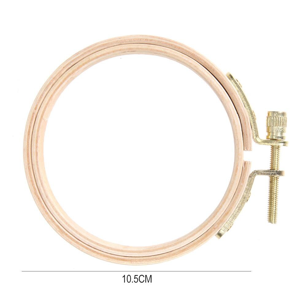 Embroidery Hoop DIY Wooden Cross Stitch Frame Needlework Hoop Ring Hand Embroidery Tool: 10.5cm
