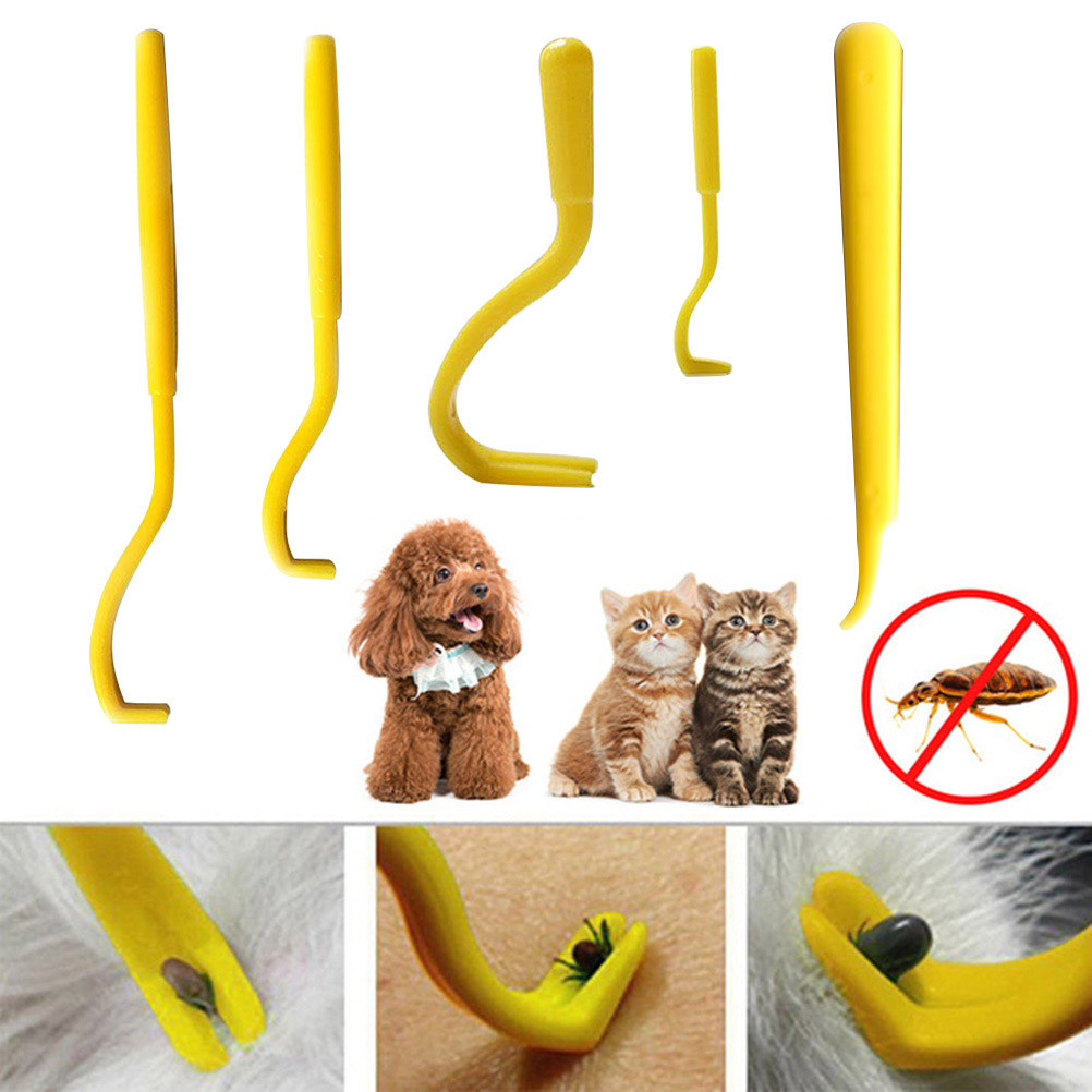 5Pcs Plastic Tick Twister Hook Tool Tick Remover Dog Accessories Manual Debulking Flea Remover Hook Cat Dog Pet Supplies