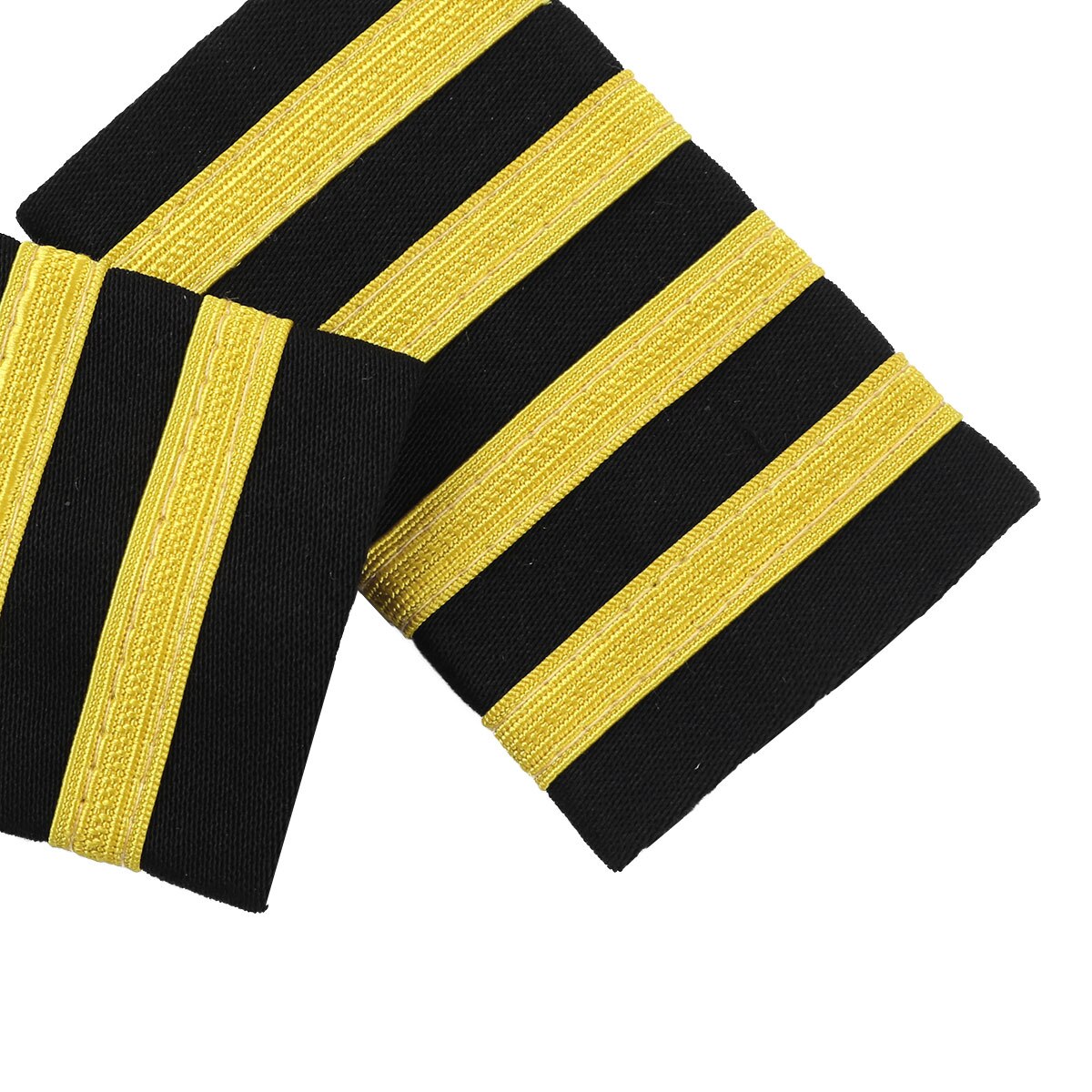 1 paar Pilot Kapitän Gold Streifen Bar Epauletten Einheitliche Professionelle Dekoration Schulter Bretter Epaulette DIY Abzeichen für Kleidung