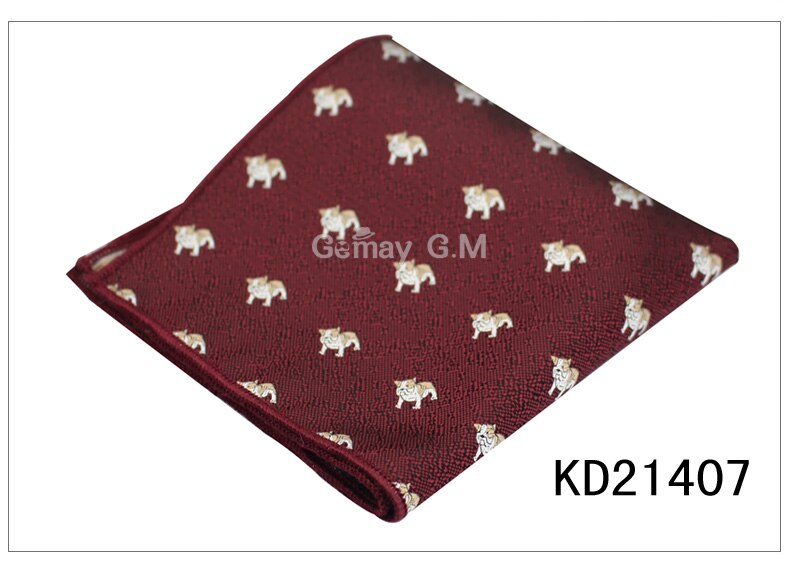 Merk heren zakdoek zakdoek dieren pochet zakelijke pakken borst handdoek zakdoek heren polyester garen pak zakdoeken: Kd21407