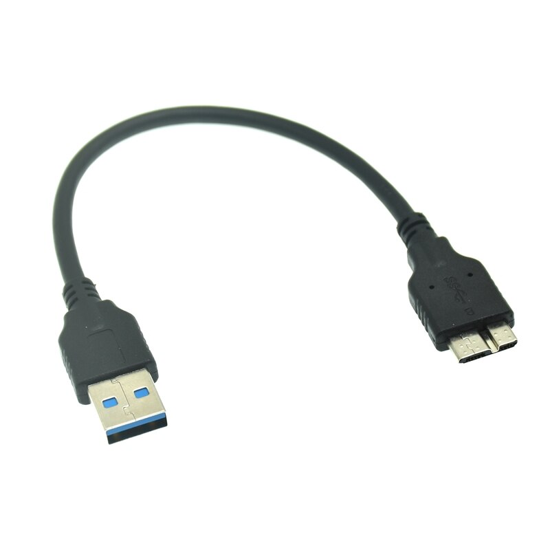 Short 10cm 5Gbps USB 3.0 A Male To Micro B Male Plug 10 Pin High Speed Adapter Converter Data Cable Cord Black 20cm 30cm 50cm