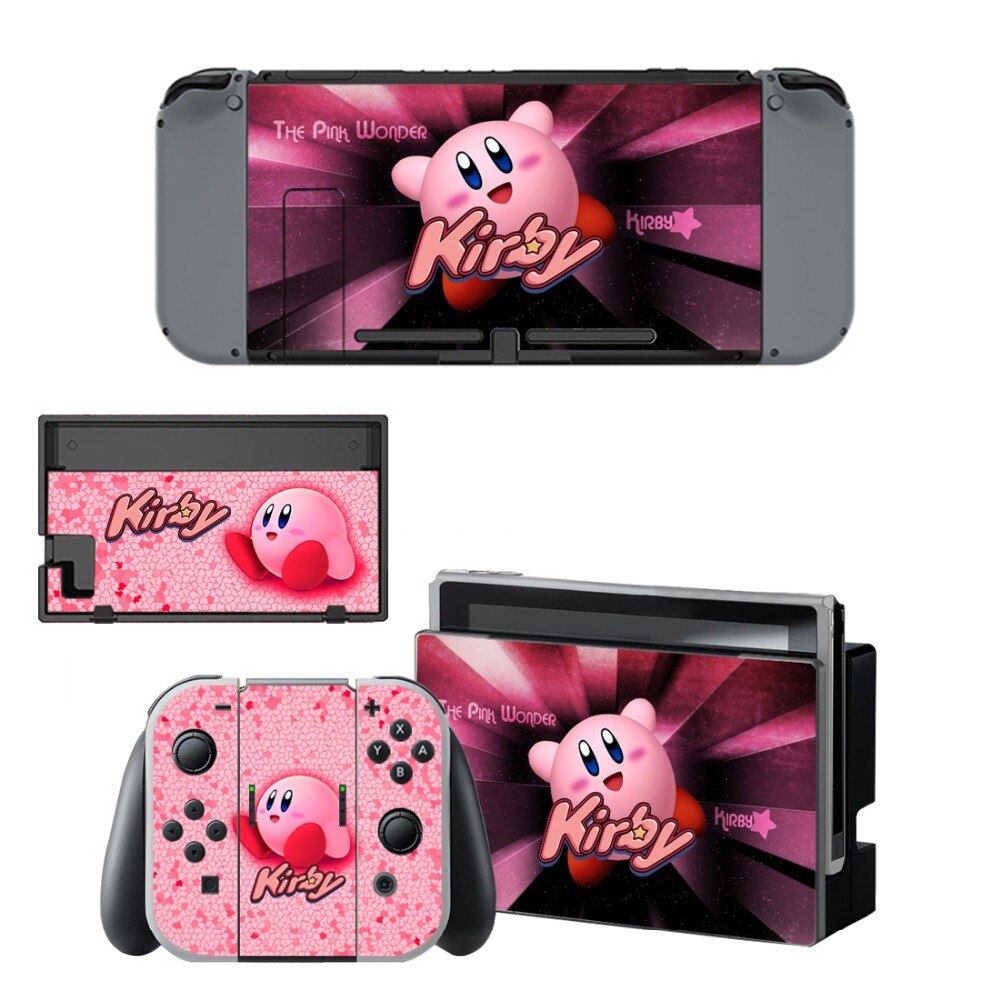 Gioco Kirby Autoadesivo Della Pelle del vinile per NintendoSwitch adesivi skin per Nintend Interruttore NS Console e Joy-Con Controller