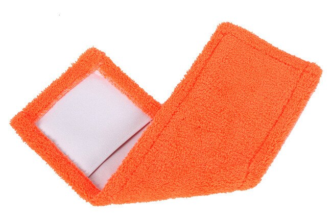Almohadilla de limpieza del hogar, mopa de recambio de terciopelo Coral para uso doméstico, repuesto de cabezal adecuado para limpiar el suelo, textura suave práctica: orange