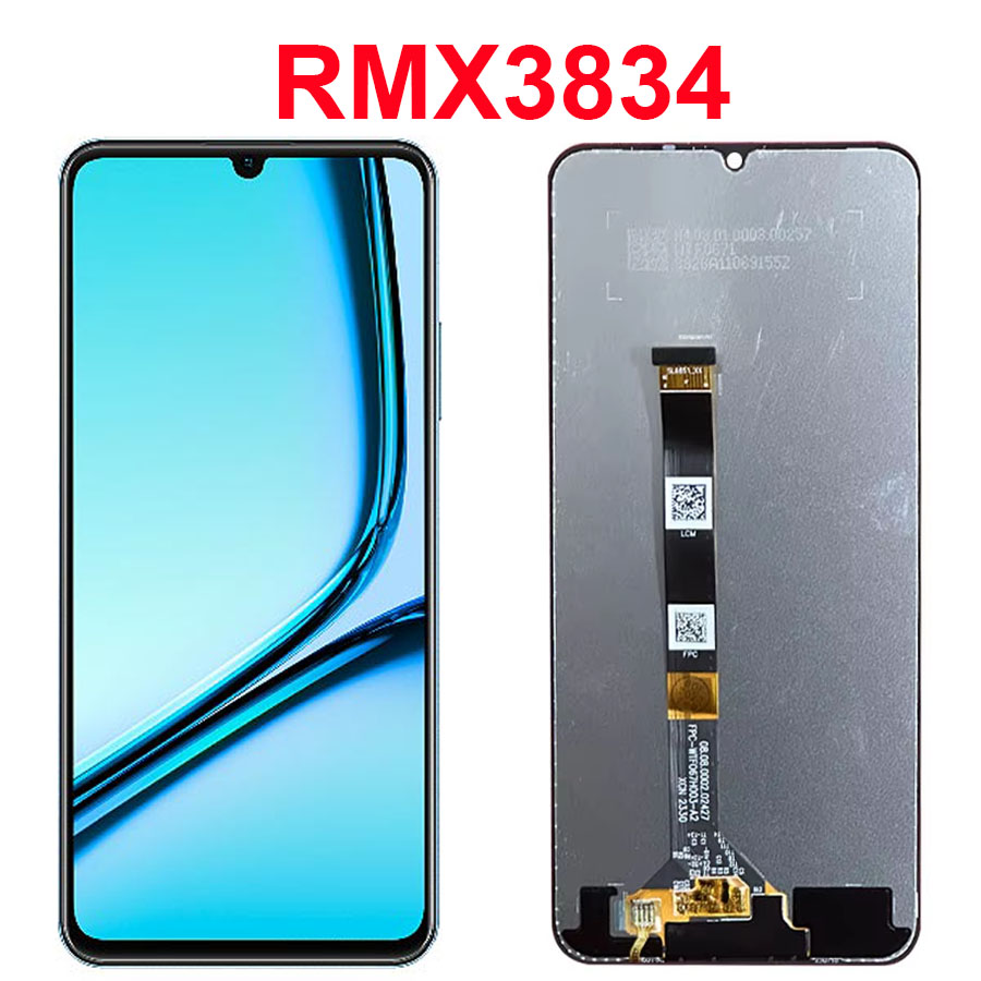 6.74"For Realme Note 50 LCD Display With Fame, Touch Screen Sensor Digital Assembly For Realme Note 50 RMX3834 Replacement