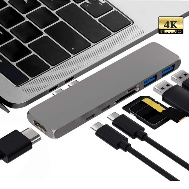 Usb Type C Hub Adapter Dock Docking Station Naar Hdmi Usb 3.0 Pd Voor Macbook Pro 13 "15" 16 "En Air