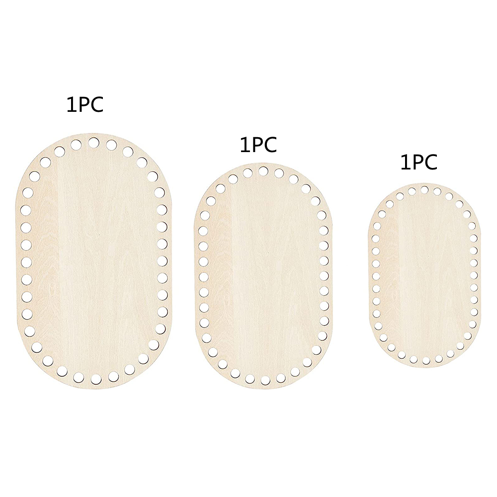 D & D 3 teile/satz Natürliche Holz Korb Unterseite Oval leer Solide Häkeln Korb Holz Basis für DIY Korb Weben liefert Handwerk Machen: Ursprünglich Titel