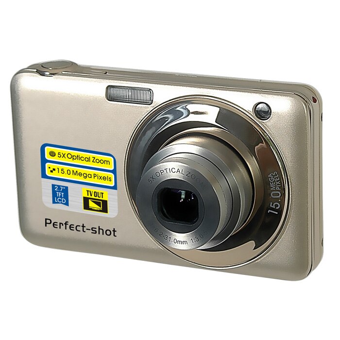 Winait Digital Compact camera 20 mega pixels with 2.7'' TFT display and 8x optical zoom: Gold / Standard pacakge