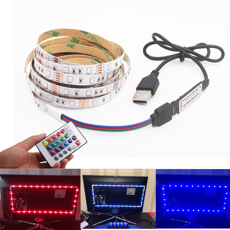 USB 3XAA Batterij LED Strip DC 5V Flexibele Licht 60LEDs 50CM 1M 2M 3M 4M 5M SMD 2835 Desktop Decor Screen TV Achtergrond Verlichting