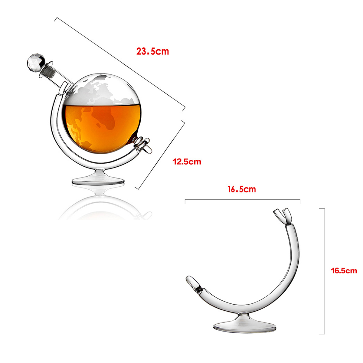 1L Wereldbol Grote Decanter Crystal Rode Wijn Brandy Champagne Whisky Glas Decanter Liquor Fles Schenker Voor Familie Bar