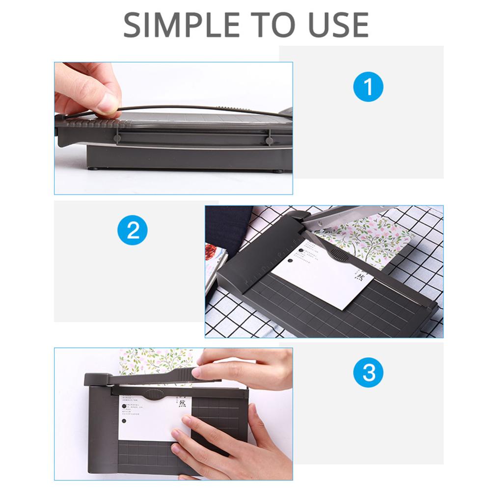 Recortadora de papel A5 de 1-6 pulgadas, Guillotina de papel fotográfico con regla integrada, cortador de papel Universal, suministros de corte de papelería para oficina y escuela