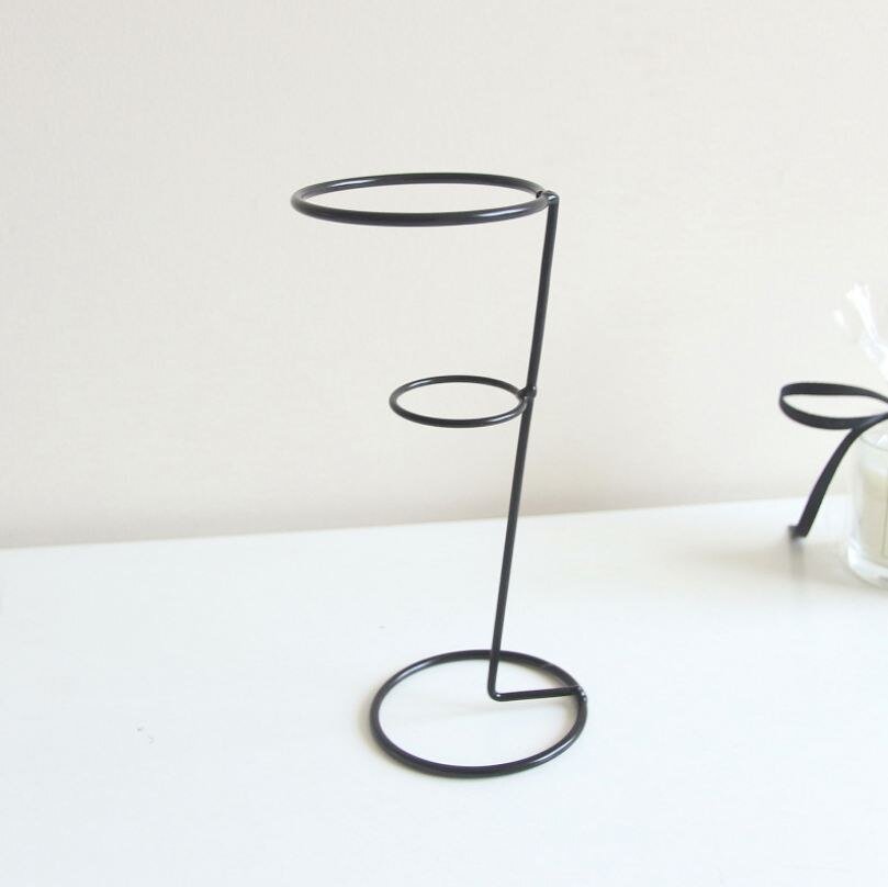 Nordic Style Iron Frame Vase Wall Mount Plant Dried Flower Rack Bottle DIY Shelf Flower Pot Holder Home Storage Rack Display: typeF