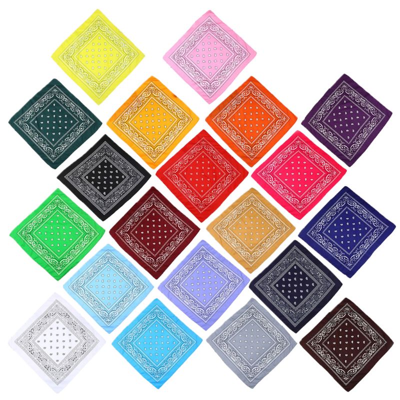 20 kleuren nieuwigheid bandana's paisley print cowboy bandana zakdoeken sjaals 23ge
