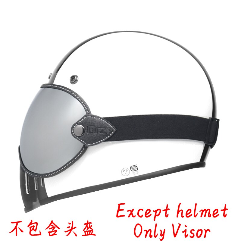 ORZ retro helmet goggles locomotive bind all four thirds bubbles full face four seasons goggles motorcycle helmet mirror: 4