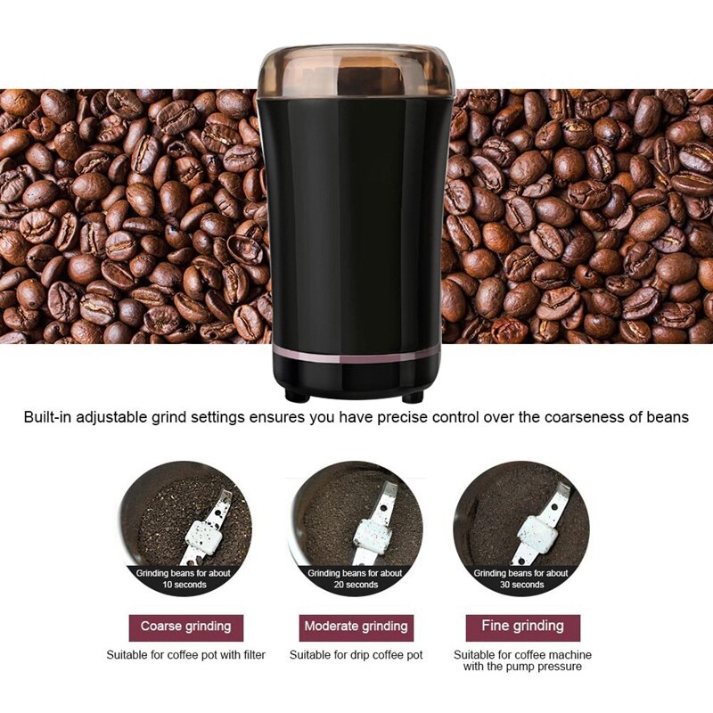 Elektrische Koffieboon Grinder Blade, Spice & Moer Molen Draagbare Persoonlijke Koffieboon Grinder Keuken Grinder