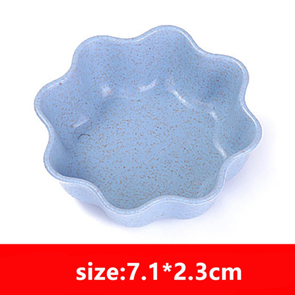 Bol d'assaisonnement en forme de fleur, bol de blé dégradable bol d'assaisonnement en forme de cœur assiette à Sauce pour aliments assiettes d'apéritifs pour outils de cuisine 3 pièces: 5