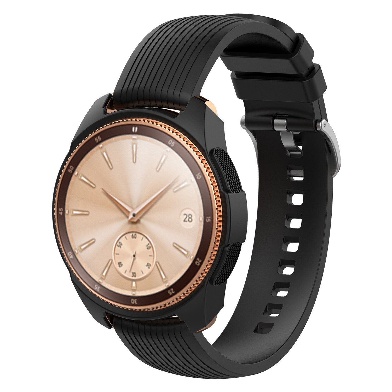 Beskyttende silikoneskind cover til samsung galaxy watch 42mm sm -r810 sm-r815 8 farver erstatnings cover covers