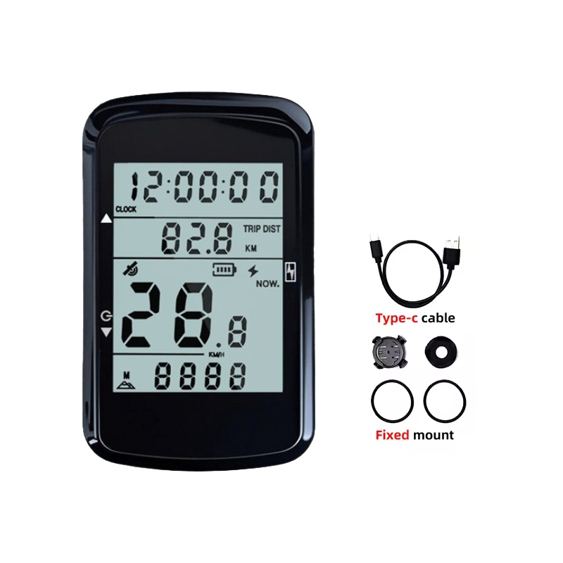 Wireless Bicycle Computer Touch Screen Bicycle Computer Mountain Bike Speedometer Cadence Sensor Gps For Bike Bike Accessories: black