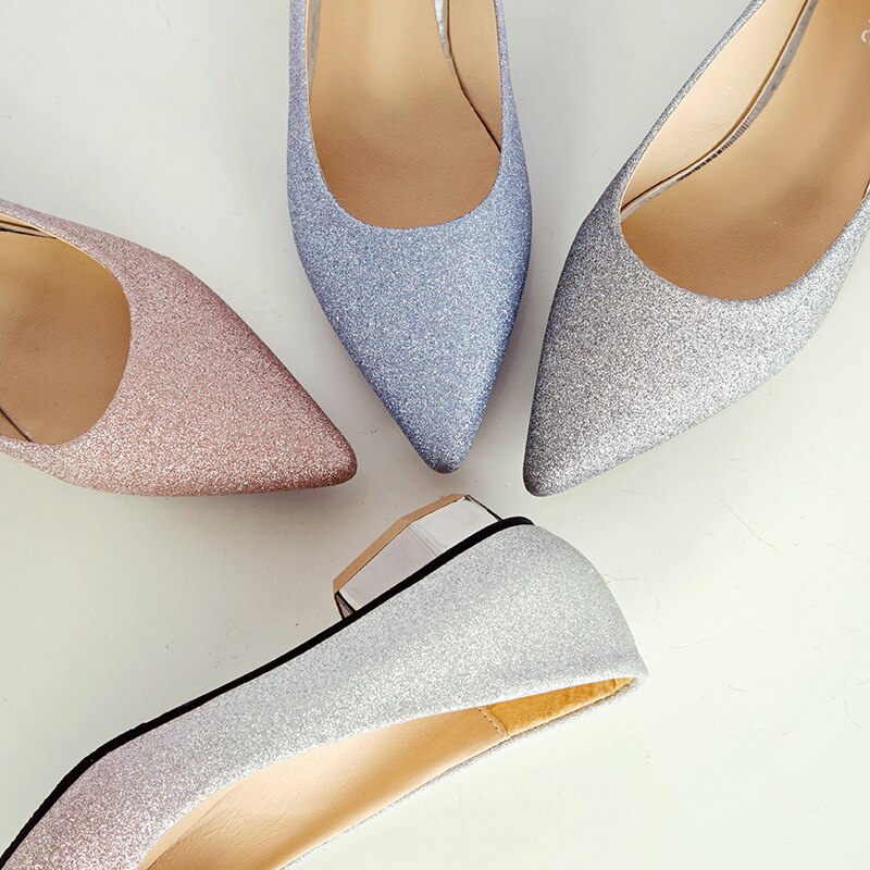 Spring Women Shoes Pointed Toe Ballet Flats Sequined Cloth Slip on Ladies Flat Shoes Zapatos Mujer n551