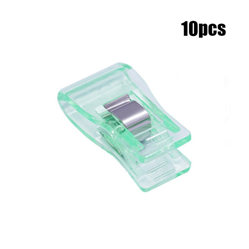 Dailylike 5/10 Pcs Colorful Plastic Clips Fabric Quilting Craft Sewing Knitting Clips For Clothes Paper Sewing Patchwork Tool: Green