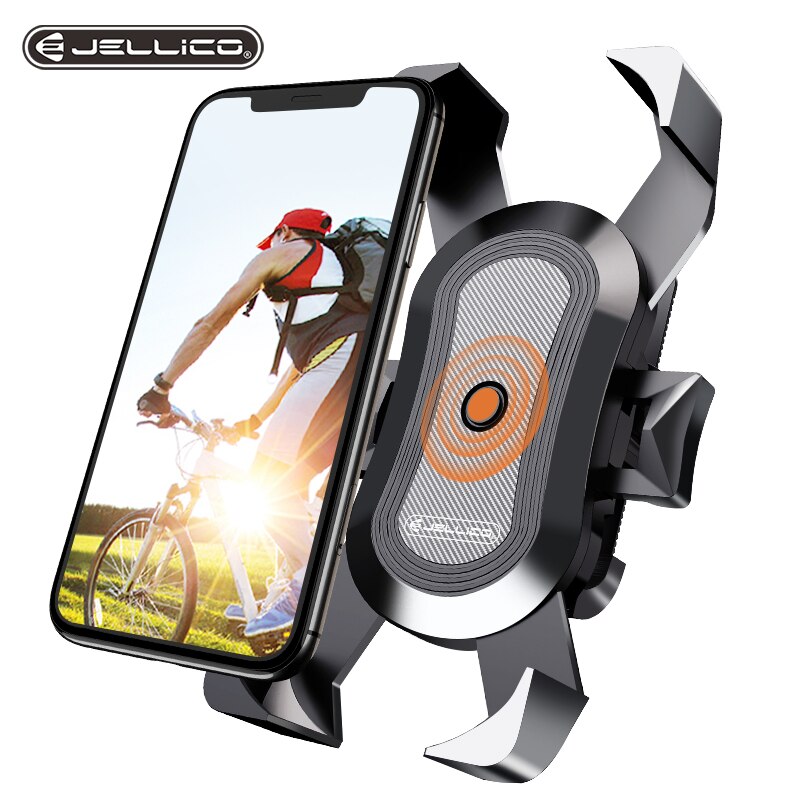 Jellico Universele Fiets Telefoon Houder Motorfiets Fiets Phone Holder Stuur Stand Mount Bracket Telefoon Stand Voor 4-6.5 Inch