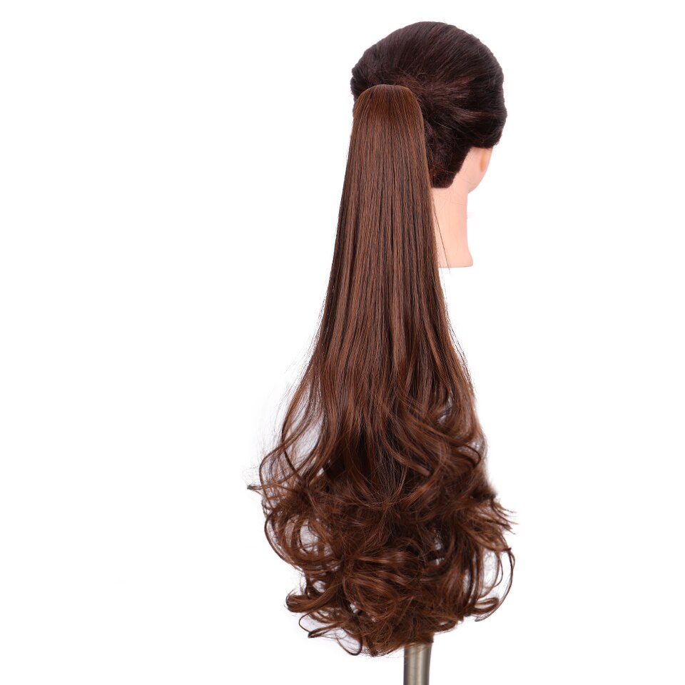 Lvhan kemisk fiber højtemperaturbestandigt hår syntetiske hestehalepoteclips til kvinder i hårforlængelsen bølget krøllet stil