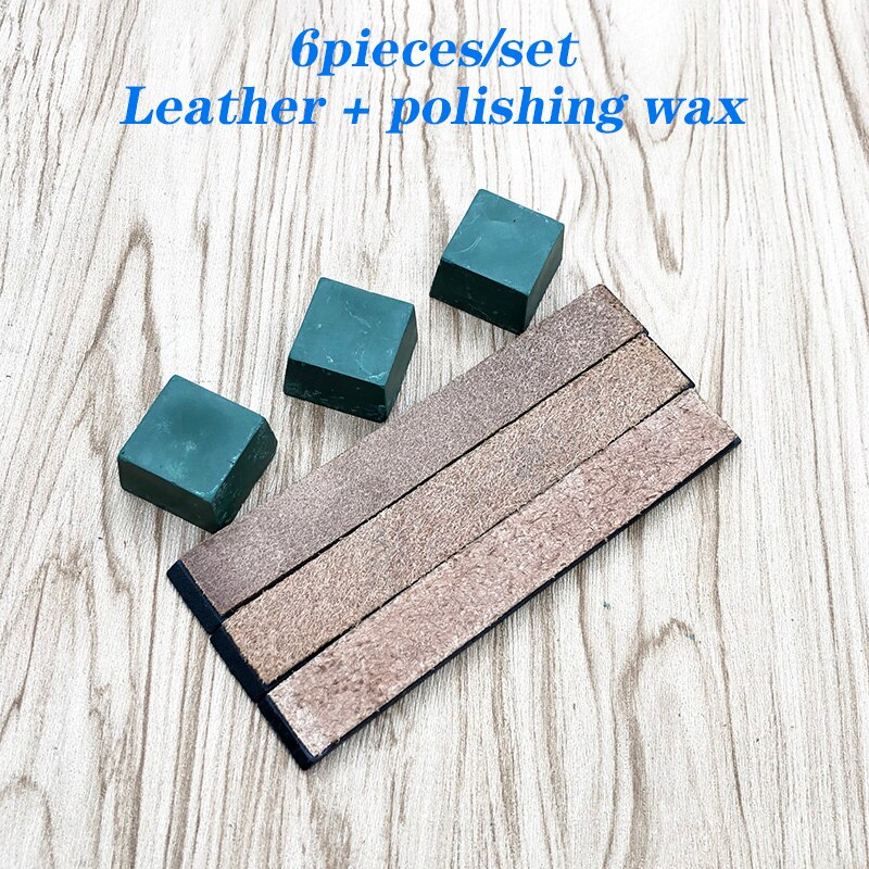 Leather Pimp swinging cloth razor polishing Sharpening stone knife sharpener Auxiliary tools polishing wax sharpening system: E