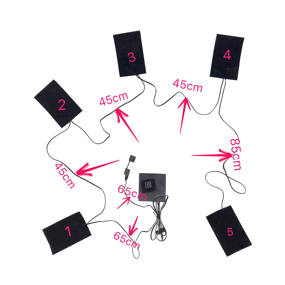 Practical 1pc Portable USB Electric Heating Pad 3 Gear Adjusted Temperature DIY Thermal Vest Clothing Heated Pads Warmer