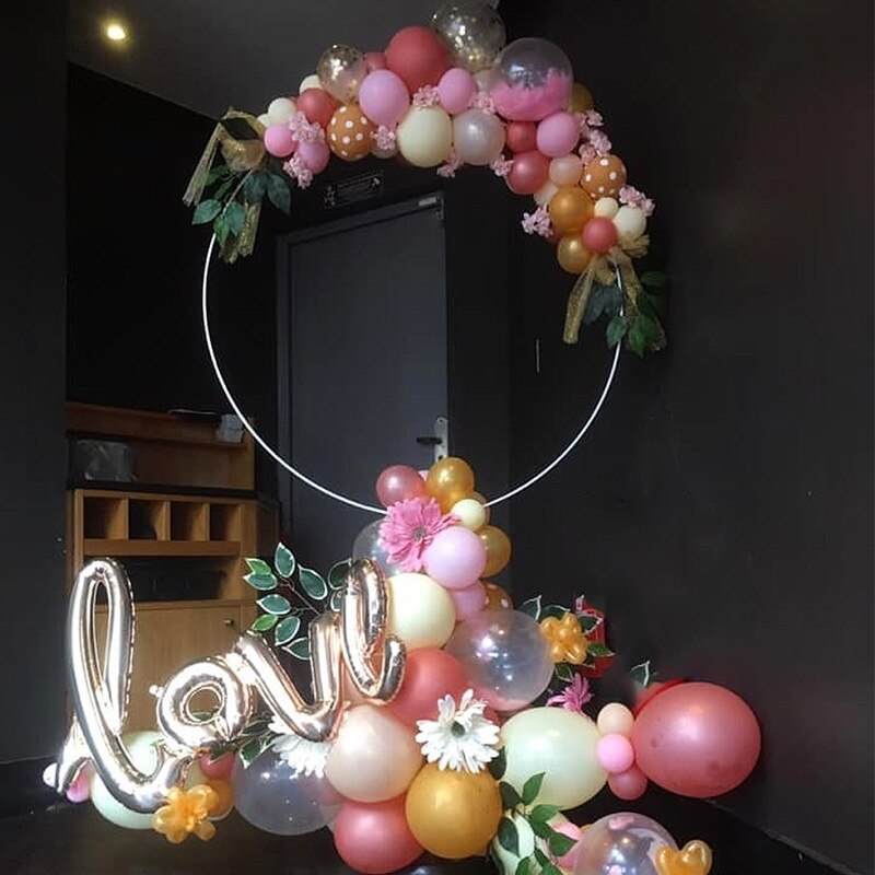 Ballon rond support ballons couronne anneau pour fête d'anniversaire décor fête enfants faveurs bébé douche fournitures décoration de mariage