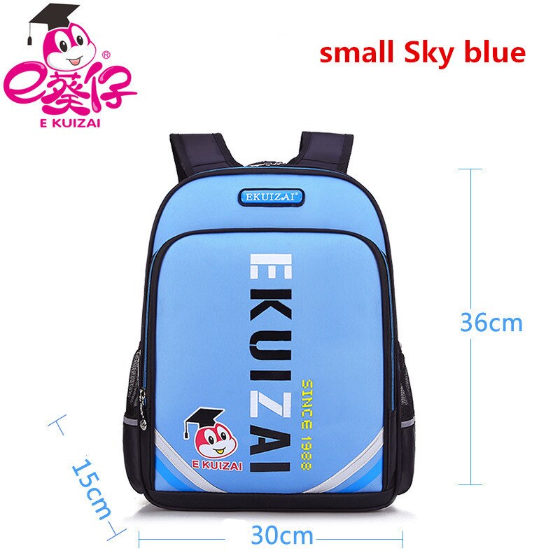 School Bags Double Shoulder School Backpacks For Teenagers Children Backpack Orthopedic School Bag Safety backpack: small Sky blue