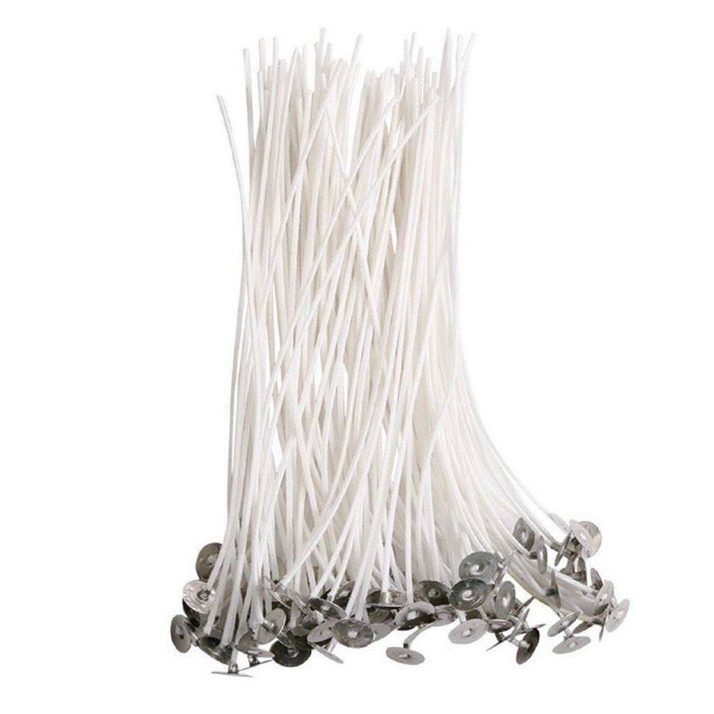 Mechas para velas de algodón, mechas para velas sin humo, lámparas de aceite, suministros de velas, accesorios, 100 Uds.