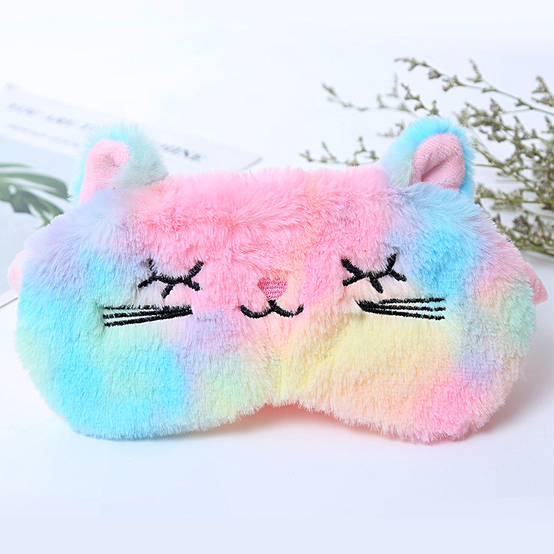 Dessin animé 1 pièces Mayitr licorne masque pour les yeux variété masque de sommeil en peluche ombre pour les yeux couverture masque pour les yeux approprié pour voyage maison en peluche: 16