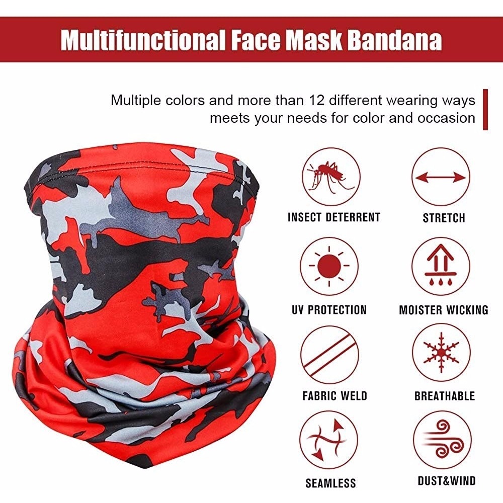Turbante multiusos para montar en bicicleta, Bandana para ciclismo, cubierta para el cuello para hombres y mujeres, protector solar de seda helada, para pesca al aire libre, senderismo, máscara para la cabeza