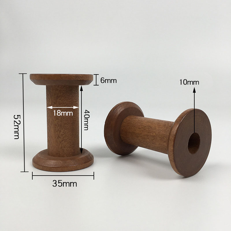 20-100pcs Brown Big Wood Empty Spools Bobbin for Sewing Ribbons Twine Wood Home DIY Tool Thread Wire Lace Spool Supply: S / MULTI