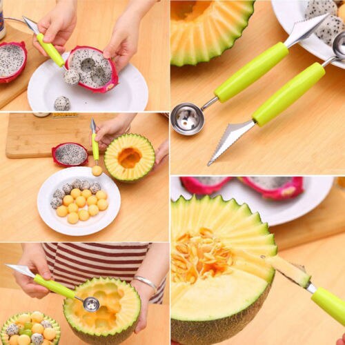 Mode Populaire Fruit Meloen Ijs Lepel Meloen Baller Vleesmes Rvs e