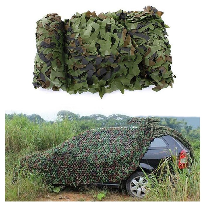 Rede de camuflagem rede camuflagem para acampamento e caça rede camuflagem em oxford 5m x 1.5m floresta camuflagem net