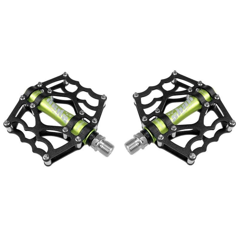 SHANMASHI Ca120 MTB Mountain Bike Pedals Aluminum Alloy CNC Bike Footrest Big Flat Ultralight Cycling BMX Pedal,Green: Default Title